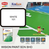 101 WHITE KOSSAN ( KOSFLOR EPOXY ) CAR PARK FLOOR COATING / SPORT COURT FLOOR PAINT EPOXY Floor Paint (5L OR 1L)