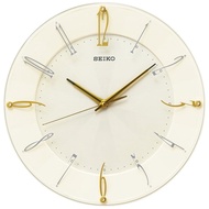 Seiko Clock Wall Clock Radio Analog Cream Gloss KX214C SEIKO Body Size: 32.7×32.7×4.6cm