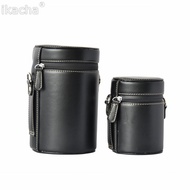 Waterproof Leather Camera Lens Bag Retro Hard PU Lens Case For Canon Nikon Sony Pentax Fujifilm Tamron Lens Pouch Protector