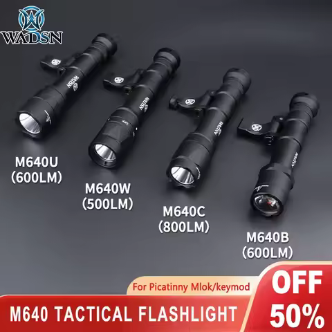 WADSN M640 Tactical Flashlight M640B M640W M640C M640U M640V Airsoft Scout Light Rifle 1Weapon Light