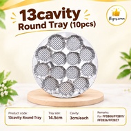 [ 10pcs ] Ready Stock! 13cavity Round Cookies Tray Transparent ( FF2800,2811,2826,2827)