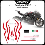 For DUCATI Panigale V4SP V4 V4S V4R Italian Three-color Suit Red Line Prints Full Car Stickers Stick