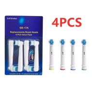 4Pcs เปลี่ยนหัวแปรงสำหรับแปรงสีฟันไฟฟ้า Oral-B Fit B Raun Professional Care/Professional Care SmartS
