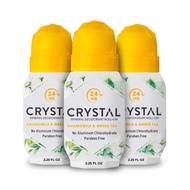 CRYSTAL Mineral Deodorant Roll-On- Body Deodorant With 24-Hour Odor Protection, Non-Staining & Non-S