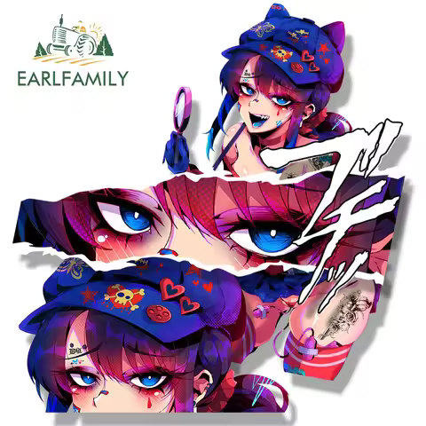EARLFAMILY Gothic Punk Cappie Fanart Car Sticker Hot Game MiSide Waifu Decal Racing Graffiti Cartoon