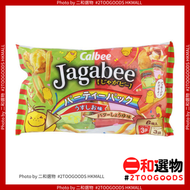 JAGABEE 派對裝 96g (4901330646400)綠橙袋裝 (鹽味薯條*3袋+醬油味薯條*3袋) 共6袋入 日本平行進口 此日期前最佳:2023年12月30日