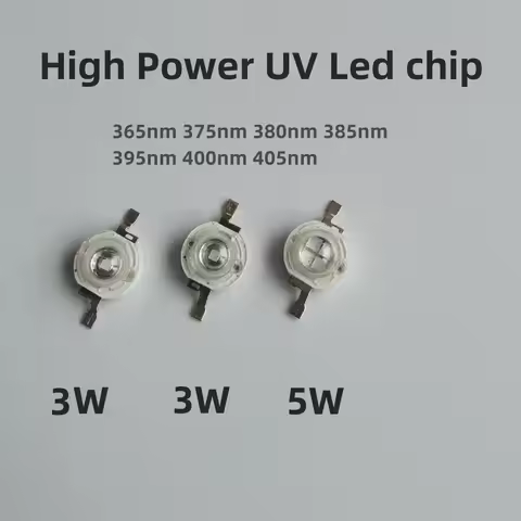 3W 5W High Power Light UV Purple LED 365nm 375nm 380nm 385nm 395nm 400nm 405nm Ultraviolet Bulbs Lam