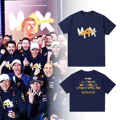 F1 Racing Suit Cotton T-shirt Red Bull Honda Team Wdc Verstappen Max Verstappen World 4 Crown Motorc
