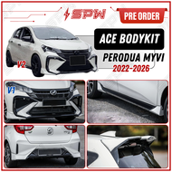 Perodua Myvi (2022-2026) Ace Gear Up Bodykit G3 Body Kit Front Bumper Lip Side Skirt Rear Bumper Dif