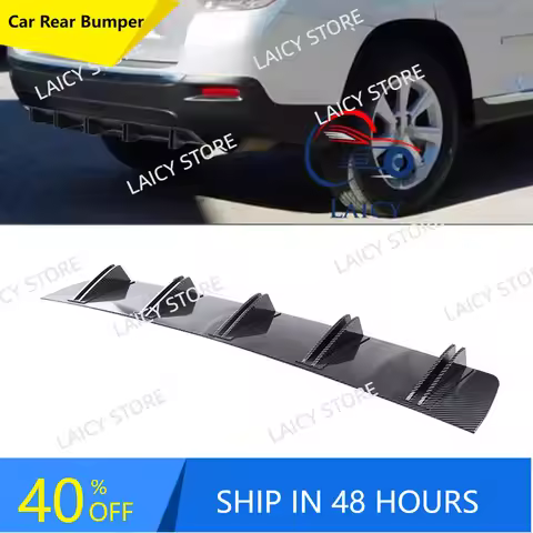 LAICY For T0yota Highlander 2001-2025 Car Rear Diffuser Shark Fins Bumper Splitter Chin Spoiler Lip 