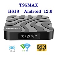 T95MAX 6K TV Box H618 Android 12.0 4K Media Player HDR Dual Wifi Max Set Top Box EU Plug