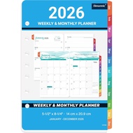 2026 Planner Refills - A5 Planner Inserts with 7-Hole Punched, JAN 2026 - DEC 2026, 5-1/2" x 8-1/2",