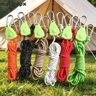 MOLIH Night Light Pulley Adjuster Rope Tightener, Multicolors 4mm*2m Camping Tent Tie Down, Metal Li