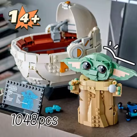 1048pcs New Arrival 75403 Cartoon Series Grogu with Hover Pram Model Building Block Ancient Set Kid 