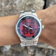 Rare vtg Fossil big tic kanji red