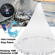 CLAI Cast a Net Jaring Jala lempar Nilon Perangkap Tangkap Ikan Udang Siap Pakai Pancing Ikan Fishin