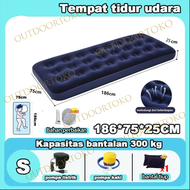 Kasur Angin Queen Biru 203cm x 180cm / Kasur Tiup Air Bed Queen Size / Kasur Tidur Angin/Kasur Angin