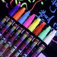 8 Colors Liquid Chalk Marker Pens - Random Colors, Washable & Wet Erase Neon Chalk Markers For Black