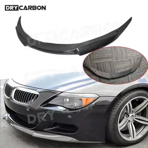 Carbon Fiber Front Bumper Spoiler Lip Splitters Accessories Car Front Chin Lip Spoiler for BMW 6 Ser