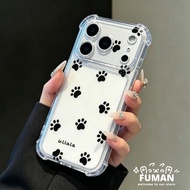 Cute Cat Paw Clear Phone Case For Motorola Moto E40 E32 E30 E22 E22i E20 E15 E14 E13 E7i E7 Power E6