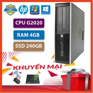 Case máy tính đồng bộmáy tính để bàn HP Compaq 6300 SFF CPU G2020 Ram 4GB SSD 240GB Tặng USB thu Wif