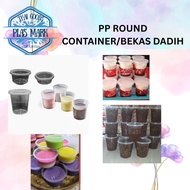 8oz 6oz 4oz 2oz PP Round Plastic Container / Bekas Dadih / Bekas Jelly / Bekas Sos - PK2 - EC6/E180T