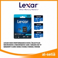 LEXAR HIGH PERFORMANCE 633X / BLUE PLUS MICROSDHC SD TF MEMORY CARD 32GB / 64GB / 128GB / 256GB - mi