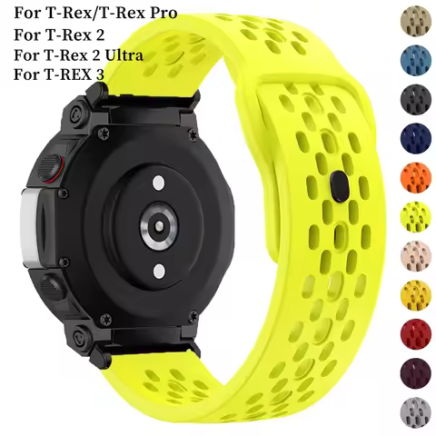 Soft Breathable Silicone Strap For Amazfit T-REX 3/2 Sports Bracelet Watchband For Huami Amazfit T-R