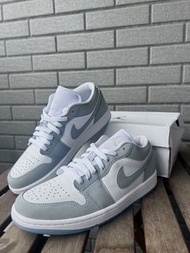 AIR JORDAN 1 LOW 'WHITE WOLF GREY' 小DIOR-煙灰 冰底（25.5cm)