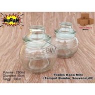 Toples Mini Bulat Kaca / Toples Bumbu / Souvenir Toples