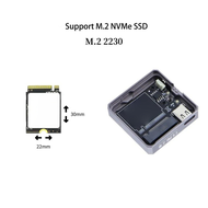 2230 .2 NVMe SSD Enclosure USB 3.2 Gen 2 10Gbps to NVMe PCI-E .2 SSD Case External SSD for 15 Pro/ L