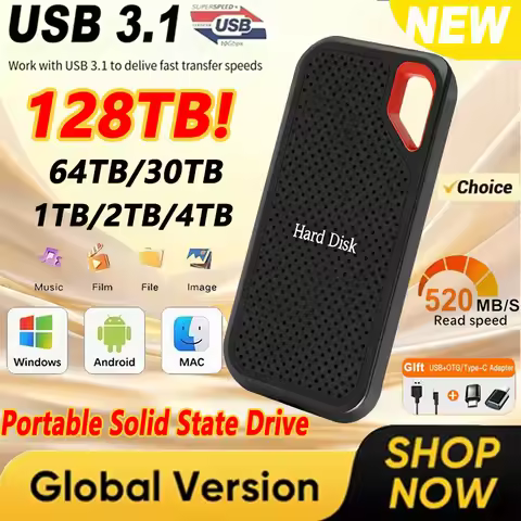 Premium Original Hard Drive 16TB High-Speed External Hd 4TB 2TB Sleek Ultra-thin Portable SSD USB3.1