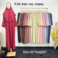 Jubah set tudung khimar