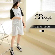 OB DESIGN ★ OBDESIGN ★ ORANGEBEAR ★ DRAWSTRING WAIST DRESS ★ 2 COLORS ★ S-XXXL SIZE ★ PLUS SIZE