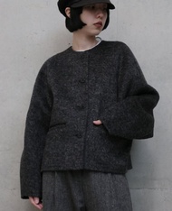 手工縫製匠心之作 : 100%純羊毛手工雙面大衣 短版外套 251130-1