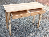 โต๊ะทำงานไม้สัก โต๊ะนักเรียนไม้สัก โต๊ะสไตล์โมเดิร์น พร้อมลิ้นชักเก็บของ ผลิตจากไม้สักแท้100%