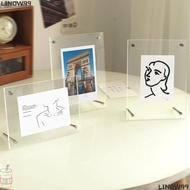 LINDW99 Photocard Display Stand, Transparent  Acrylic Photo Frame,  Tilted Design Modern Poster Disp