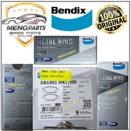 BENDIX MATEL KING BLUE TITANIUM FRONT DISC PAD HONDA CRZ ,CITY TMO GM2,T9A GM6 , TOO GN2 INSIGHT ,JA