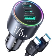 JOYROOM 175W USB C Car Charger Fast Charging, 3-Port Car Phone Charger PD100W+45W+USB30W Type C Car 