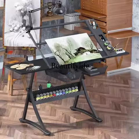 Nordic Art Drawing Table Liftable Art Drafting Designer Desk Workbench Commercial Furniture Escritor