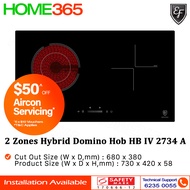 EF 2 Zones Domino Hob HB IV 2734 A