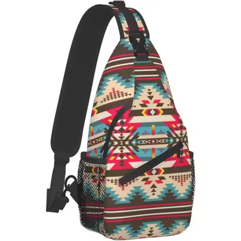 Native Southwest American Shoulder Bags Mini Rope Sling Bag Crossbody Waterproof Chest Daypack for H