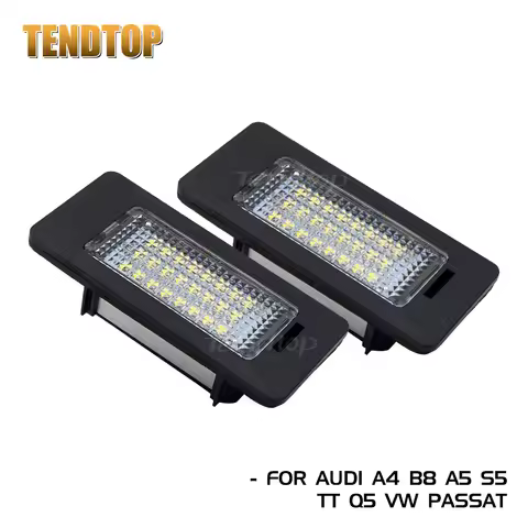 LED License Number Plate lamp 12V canbus For Audi A4 B8 A5 Q5 S5 TT A1 S4 A6 A7 2008-2013 Error Free