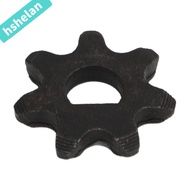 HSHELANXB Motor Pinion Gear, Thickness 3mm Black Chain Wheel Sprocket, Durable Carbon Steel 7 Teeth 