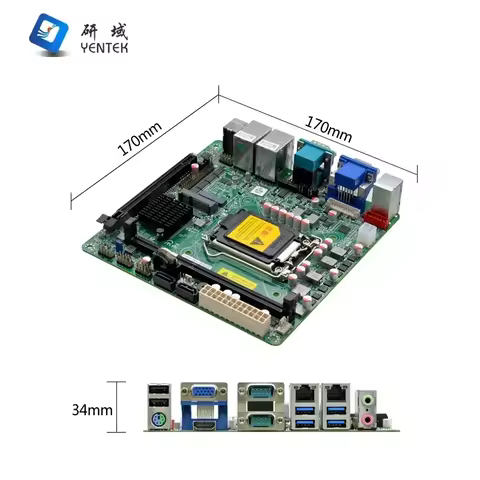 In stock Factory Motherboard LGA1155 Z77 Chipset 2 DDR3 VGA HD PCIE X16 6 RS232 COM Industrial Mini
