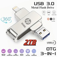 hp 3in1 UsbFlash Drive 1TB Phone External Storage Pen Drive 2TB Otg Pendrive For iPhone Flash Drive