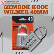 WILMER 10-Digit Number Pin Combination Padlock Size 40mm for Luggage Doors