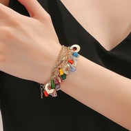 Fashion Color Beaded Chain Bracelet Women 2025 New Style Bohemian Design Feel Temperament Jewelry AJ
