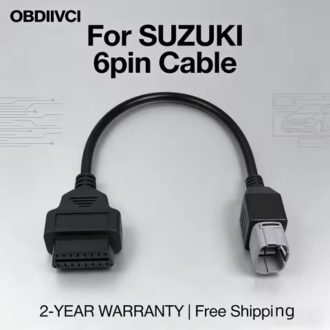 for Suzuki 6 Pin to 16 Pin OBD2 Cable Adapter Plug Cable Diagnostic Cable for Suzuki GSX‑R 1000/1000