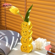BEAUTY Ceramic Vase, Cream Style Desktop Decoration Flower Vase, Cute Office Desk Decoration Flower 